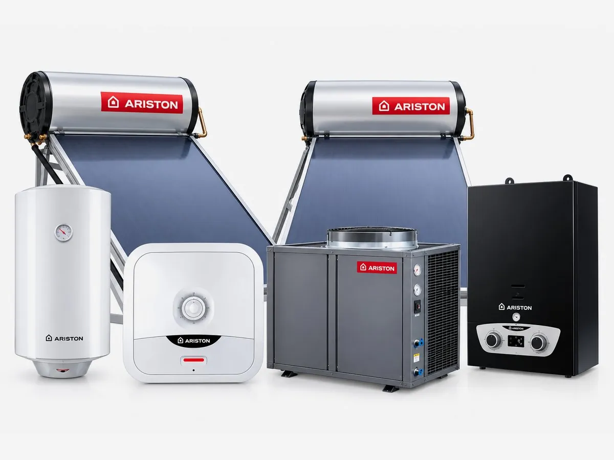 Water heater Ariston: solar dan listrik tangki